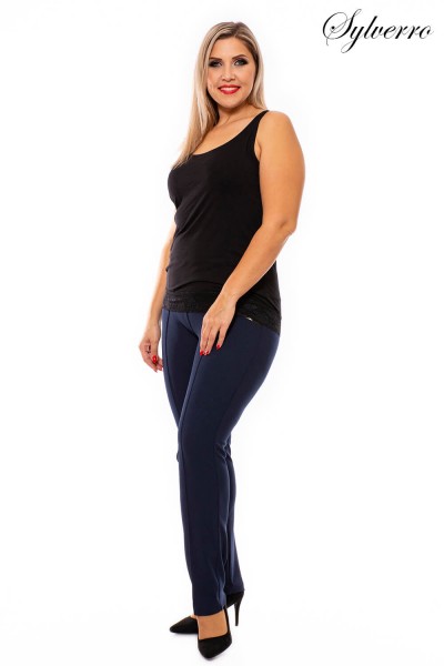 Stretch Hose blau für Damen